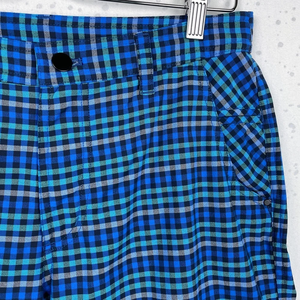 Lululemon Kahuna Shorts Blue Plaid 32